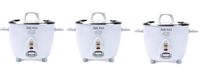 Aroma Simply Stainless Rice Cooker, White [Cooks 3 cups of uncooked rice] (6-Cup Cooked, 3-pack)
