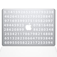 The Decal Guru Pi Decal Vinyl Sticker, 13" MacBook Pro (2015 & Older Models), White (2359-MAC-13P-W)