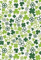 Lucky Clover St. Patrick's Day Gift Wrapping Flat Sheet - 24" x 6'