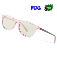 Blue Light Computer Screen Glasses - Quntis Blue Light Blocking Computer Eyeglasses - Anti Eyestrain Glare Reading Gaming Eyewear for Women Girls - Lightweight Pink Frame (0.00)