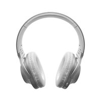 Fisher Audio Over-Ear Bluetooth Headphones with Optional Cord, Lightweight Foldable Design (Silver)