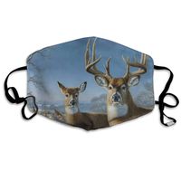 Whitetail Deer Dust Mask,Washable and Reusable Cleaning Gardening Outdoor Activities Warm Windproof Mask