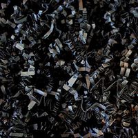 Crinkle Cut Shredded Paper 1/2 Pound - Shred Gift Basket Filling and Packing by Emerald Craft & Hobby (Black)
