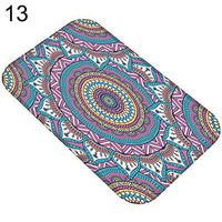 Yamalans Lovely Flower Mandala Hallway Mat Entrance Floor Rug Anti-slip Bathroom Dirt Trapper Mats Entrance Rug Shoes Scraper Machine Washable Rug Carpet 13#