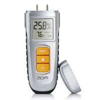Moisture Meter, Digital Moisture Detector Moisture Tester, Water Leak Detector, Pin Type, Damp Tester Dampness Meter with 6 Modes for Wood Building Material Firewood Walls Paper Floor (Silver)