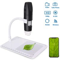 Wireless Digital Microscope, edola 50x to 1,000x USB Rechargeable Digital Microscope Camera with 1080P HD 2.0 MP 8 LED Camera, Compatible with iOS Android Mac Windows for Smartphone Computer