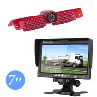 Night Vision 3rd Brake Light Reversing Backup Camera + 7.0 inch TFT Monitor Display for GMC Savana Chevrolet Explorer Chevy Express 1500 2500 3500 Van (2003-2018)