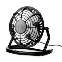 HuntGold Mini Table Desk Fan Portable Plastic Personal Cooling Cooler USB Plug With Key Switch-Black