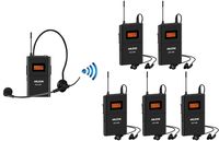 Anleon MTG-100 Professional Wireless Tour Guide System for Tour Guides, Presentation,Teachers, Coaches,Simultaneous Interpretation,Church Translation System (1 transmitter & 5 receivers)
