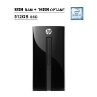 HP Pavilion 2019 460 Premium Desktop (Intel Dual-Core i7-7700T 2.9 GHz up to 3.8 GHz, 8GB RAM+16GB Optane RAM, 512GB SSD, DVD, WiFi, Bluetooth, HDMI, Keyboard, Mouse, Win10 Home)