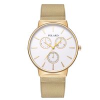 YOLAKO Women Business Wrist Watch for Men's Gift Classic Watch Ladies Watch Daily Style (Gold)