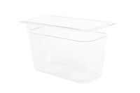 Rubbermaid Commercial Products Cold Food Insert Pan for Restaurants/Kitchens/Cafeterias, 1/3 Size, 8 Inches Deep, Clear (FG119P00CLR)