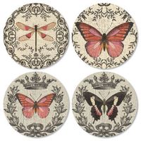 Fresh Essence Envelope Seals - Set of 144 (4 Designs) Self-Adhesive, Flat-Sheet, 1-1/2" Sticker Seals, By Colorful Images