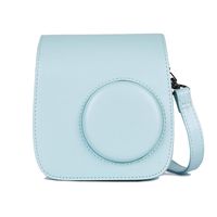 Phetium Protective Case Compatible with Instax Mini 7s Instant Film Camera/Polaroid PIC-300, Premium Vegan Leather Bag Cover with Removable Strap(Ice Blue)