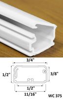 3/4" x 1/2" Hinged Surface Raceway - 5' piece - 3 Pack