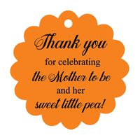 100 PCS Baby Shower Favors Gift Paper Hang Tags-  Thank You For Celebrating The Mother To Be & Her Sweet Little Pea!