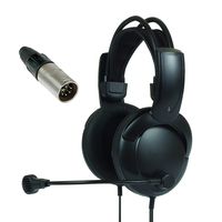 Telex RTS Double muff Headphones with Male XLR Five pin Connector Stereo