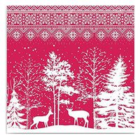 20-Count 3-Ply Paper Cocktail Napkins, Snowy Night