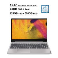 2019 Lenovo Ideapad S340 15.6 Inch FHD 1080P Touchscreen Laptop (Intel 4-Core i7-8565U up to 4.60GHz, 20GB DDR4 RAM, 128GB SSD (Boot) + 500GB HDD, NVIDIA MX230 2GB, Backlit KB, Windows 10) (Grey)