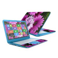 Mightyskins Skin Compatible with Hp Stream 14" (2016) - Purple Flowers | Protective, Durable, and Unique Vinyl Decal Wrap Cover | Easy to Apply, Remove, and Change Styles | Made in The USA