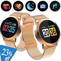 MAXSASI 0.95" OLED Fitness Tracker Smart Watch for Women Men,【July Deals】 Activity Tracker with Heart Rate Monitor Blood Pressure Sleep Monitor, Pedometer GPS Tracker
