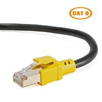 CAT8 Ethernet Cable, Weatherproof Outdoor&Indoor, AwonstieGEK 10FT Heavy Duty 26AWG High Speed 40Gbps 2000Mhz Internet cord with Gold Plated RJ45 Connectors, S/FTP UV Resistant Wire for Gaming, Router