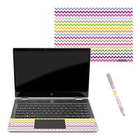MightySkins Skin Compatible with HP Pavilion x360 14" (2018) - Rainbow Chevron | Protective, Durable, and Unique Vinyl Decal wrap Cover | Easy to Apply, Remove, and Change Styles | Made in The USA