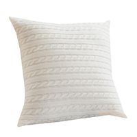 Hot Sale!!18" x 18" Cafe Sofa Cushion Cover Home Decor,Knitting Fashion Throw Pillow Cases With Hidden Zipper (White)