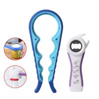 Jar Opener, 5 in 1 Multi Function Can Opener Bottle Opener Kit with Silicone Handle Easy to Use for Children, Elderly and Arthritis Sufferers