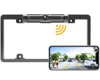 License Plate Wireless Backup Camera, WiFi Rear View Camera, LASTBUS 170° View Angle Universal IP69 Waterproof Car License Plate Frame Camera for Cars RV Box Truck SUV Pick Up Truck Van
