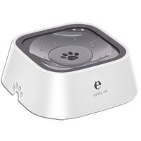 UPSKY Dog Water Bowl No-Spill Pet Water Bowl Slow Water Feeder Dog Bowl No-Slip Pet Water Dispenser 35oz Feeder Bowl for Dogs and Cats ... (Grey)