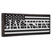 Corrections Officer Gray Line Flag Canvas Home Décor