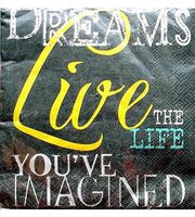 DESIGNER BEVERAGE NAPKINS / 30 PC COUNT (5"  x  5", Dreams)