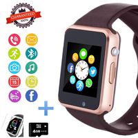 Hocent Smart Watch Phone, Smartwatch with Touch Screen Camera Pedometer SD Card Call Text SNS Sync SIM Card Slot Music Player Compatible with Android and iPhone (Partial Functions) for Men Women Teens