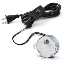 DigiHero Full Range Cup Turner Kits Turntable Motor Cuptisserie,Tumbler Cup Rotator 7mm/30mm Flexible Coupling Connector with DN20 Pipe Cap,6ft Switch Cord,50/60Hz AC100~127V 4W