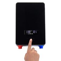 Electric Tankless Water Heater with Temperature Control and LED Display, 6500W Indoor Vertical Automatic Instant Hot Water System Constant Temperature Protect Rapid Heat Type (8374-6500w)