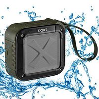Waterproof, Portable Bluetooth 4.0 Speaker by PORT | Rechargable, Wireless, Powerful 5W Audio Driver, Compatible with All Bluetooth Devices | Marine Speaker System for iPhone, Android, iPod, (Black)