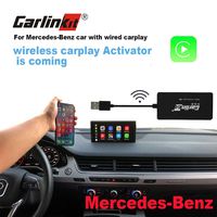 carlinkit carplay dongle Original car Wireless carplay Activation Adapter for Mercedes Radio with Wired carplay Support Steering Wheel Button