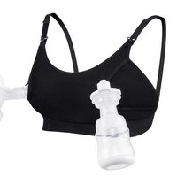 Hands Free Pumping Bra, Momcozy Adjustable Breast-Pumps Holding and Nursing Bra, Suitable for Breastfeeding-Pumps by Lansinoh, Philips Avent, Spectra, Evenflo and More (XX-Large, Black)