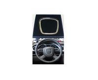 Car Steering Wheel Sticker, Car Badge Emblem Logo Accessories Fit for Audi Models A3 A4 A5 A6 S4 Q3 Q5 Q7 (Silver)