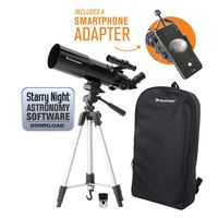Celestron 22030 Travel Scope 80 Portable Telescope with Smartphone Adapter and Backpack, (Renewed)