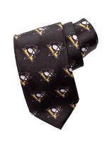 NHL Men's All Over Team Logo Neck Tie (Pittsburgh Penguins)