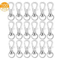 100PCS Premium Key Chain Clip Hooks, Swivel Clasps Lanyard Snap Hook, Keychain Hooks for Lanyard Key Rings Crafting