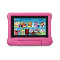 Kid-Proof Case for Fire 7 Tablet (Compatible with 9th Generation Tablet, 2019 Release), Pink