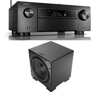 Denon AVR-X6500H 11.2 Channel A/V Receiver with HEOS and Qty: 1 Martin Logan Dynamo 1000 12" Powered Subwoofer Bundle