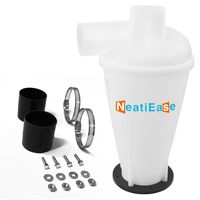 Cyclone Dust Collector Dust Separator Dust Collection Shop Vac Accessories (White)