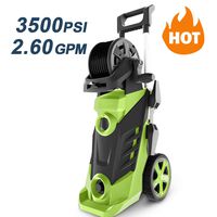 Homdox 3500 PSI 2.6 GPM Power Washer Electric Pressure Washer 1800W Electric Power Washer Cleaner with Hose Reel and 5 Nozzles