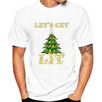 HebeTop Short Sleeve Christmas Shirts for Men Merry and Bright Shirt Letter Print Christmas Graphic Tee Shirts Tops