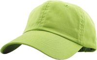 KB-LOW LIM Classic Cotton Dad Hat Adjustable Plain Cap. Polo Style Low Profile (Unstructured) (Classic) Lime Adjustable