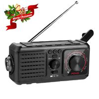 Emergency Radio, Solar Hand Crank Portable Radio by NICEAO, NOAA Weather Radio for Emergency with AM/FM/WB, Reading Lamp, Household and Outdoor SOS Alarm and Help Flashing Lights, 2200mAh Power Bank